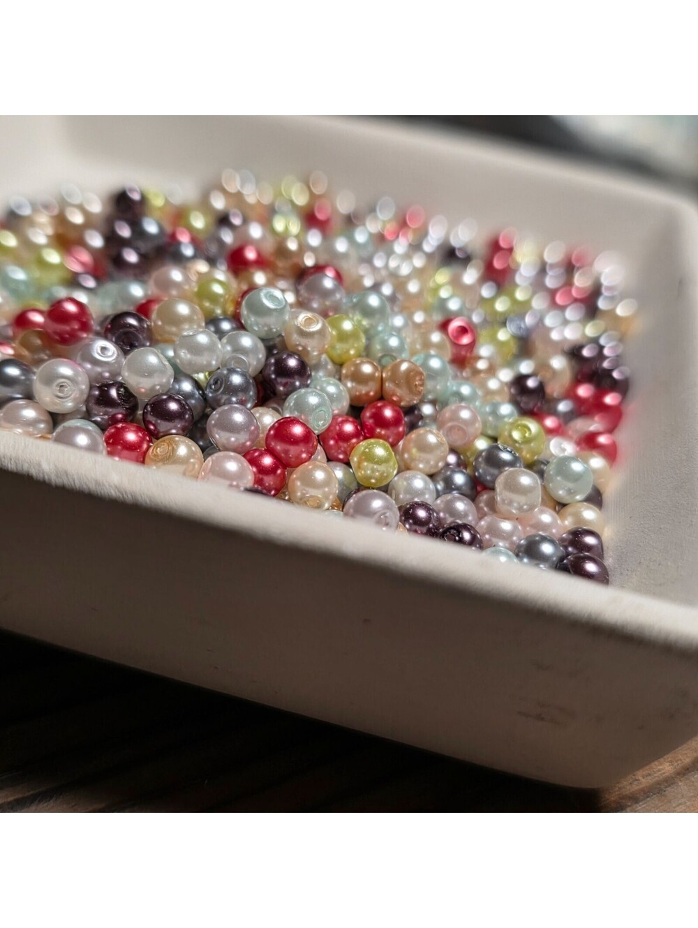 Bulk Lot Glass Pearl Beads 4mm Round in Mixed Colors USA Jewelry Supply 100 pcs - Picture 4 of 10